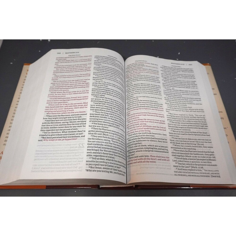 KJV, AMP Amplified, Parallel Bible, Large Print, Hardcover, Red Letter Zondervan - Picture 6 of 9